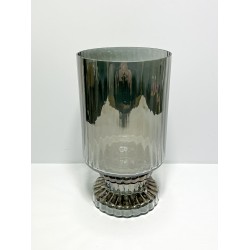 CANDLE HOLDER GLASS 15x15x28