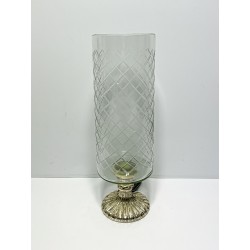 CANDLE HOLDER GLASS 10x10x32