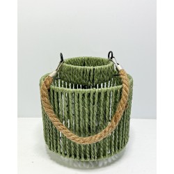 Wicker candle holder 18x14x18